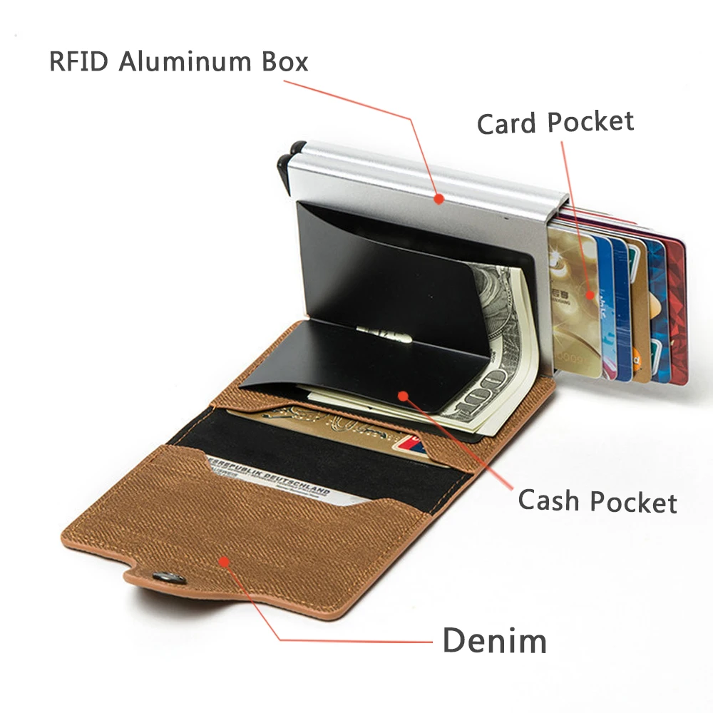 Мужской кошелек для кредитных карт с Rfid защитой|Держатели и пропусков| |