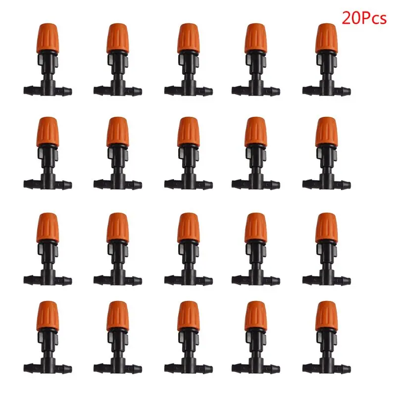 20PCS Adjustable Misting Nozzle with Tee Joint Connector for Garden Watering Irrigation Sprinkler for 4/7mm 1/4 inch Tubing Hose
20PCS Adjustable Misting Nozzle with Tee Joint Connector for Garden Watering Irrigation Sprinkler for 4/7mm 1/4 inch Tubing Hose