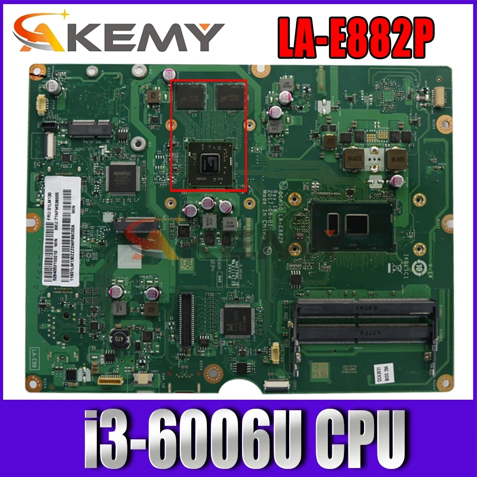 Для Lenovo AIO 520-22IKU Материнская плата ноутбука i3-6006U DCA30 LA-E882P независимая видеокарта материнская плата бесплатная доставка
Для Lenovo AIO 520-22IKU Материнская плата ноутбука i3-6006U DCA30 LA-E882P независимая видеокарта материнская плата бесплатная доставка