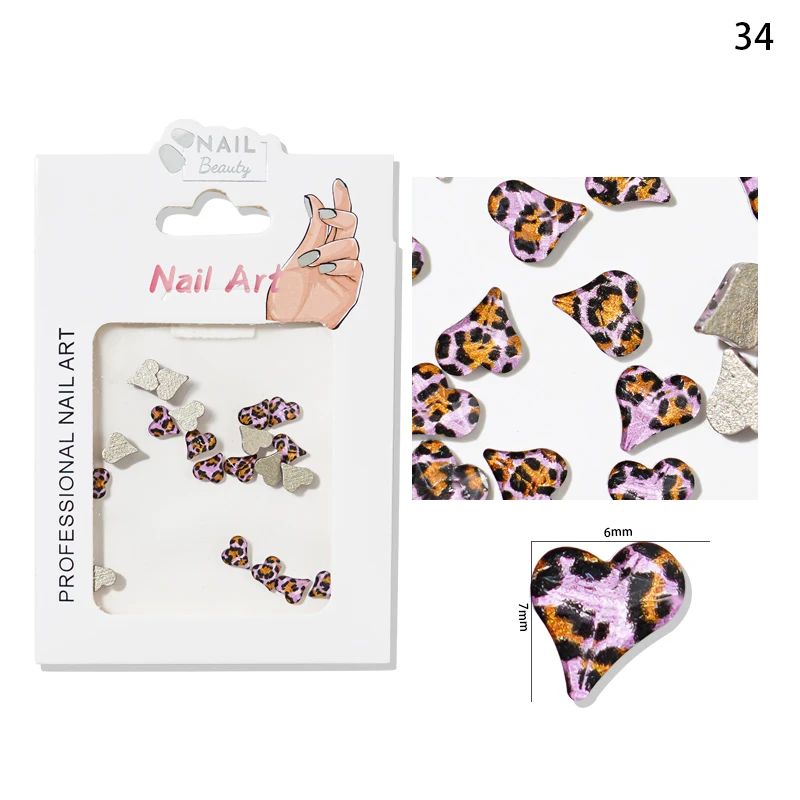 10pcs/Bag Leopard Print Nail Charms Flat-Back Rhinestones Heart,Butterfly...3 Color For Nails Manicure Leopard Print Decorations
10pcs/Bag Leopard Print Nail Charms Flat-Back Rhinestones Heart,Butterfly...3 Color For Nails Manicure Leopard Print Decorations