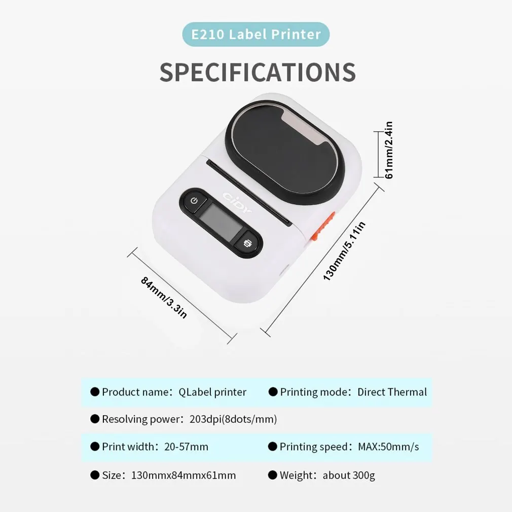 Eq11 Mini Thermal Label Printer Portable Label Printer Suitable For Label Office Cable Bar Code With Label Paper
Eq11 Mini Thermal Label Printer Portable Label Printer Suitable For Label Office Cable Bar Code With Label Paper