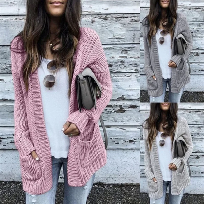 Autumn Winter Batwing Long Sleeve Knitwear Cardigan Women Smooth Knitted Sweater Pocket Design Cardigan Female Jumper Coat
Autumn Winter Batwing Long Sleeve Knitwear Cardigan Women Smooth Knitted Sweater Pocket Design Cardigan Female Jumper Coat