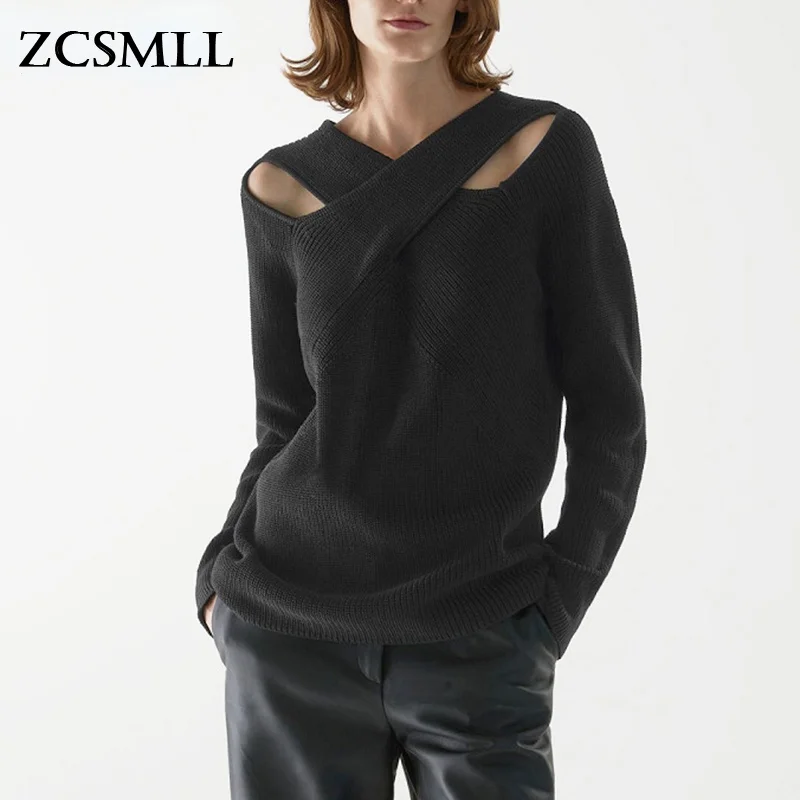 ZCSMLL 2021 Autumn And Winter New Fashion Solid Color Black Cross Hollow Out Cotton Pullover Thin Women's Sweater TH290
ZCSMLL 2021 Autumn And Winter New Fashion Solid Color Black Cross Hollow Out Cotton Pullover Thin Women's Sweater TH290