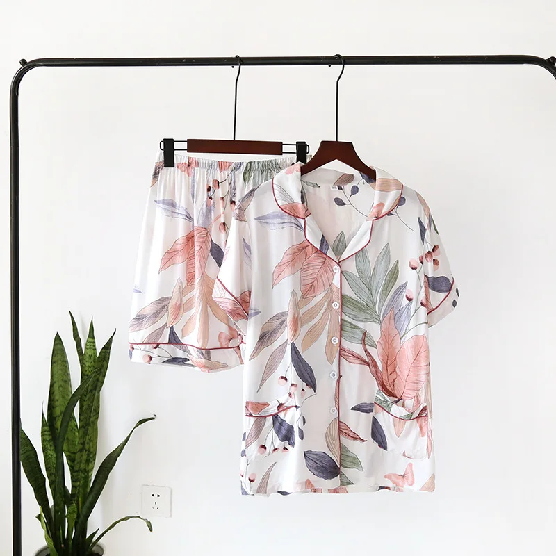 Women's Pajamas Set Short-sleeved Shorts Home Pijima Loose Two-piece Suit for Home Sleepwear Printed Plus Size Female Pijima
Women's Pajamas Set Short-sleeved Shorts Home Pijima Loose Two-piece Suit for Home Sleepwear Printed Plus Size Female Pijima
