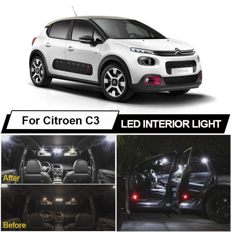Canbus Car LED Interior Dome Map Trunk Light Kit For Citroen C3 I II III 1 2 3 Hatchback Vehicle Auto Lamp Bulbs Accessories
Canbus Car LED Interior Dome Map Trunk Light Kit For Citroen C3 I II III 1 2 3 Hatchback Vehicle Auto Lamp Bulbs Accessories