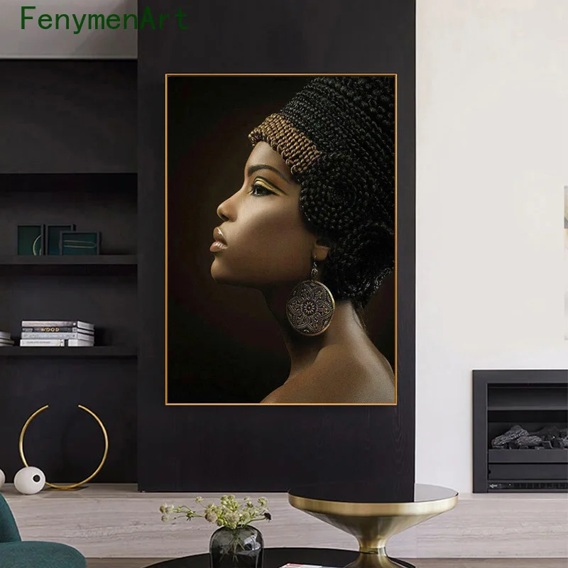 African Woman Canvas Painting Beauty Girl Scandinavian Posters Wall Art Prints And Pictures for Living Room Decor
African Woman Canvas Painting Beauty Girl Scandinavian Posters Wall Art Prints And Pictures for Living Room Decor
