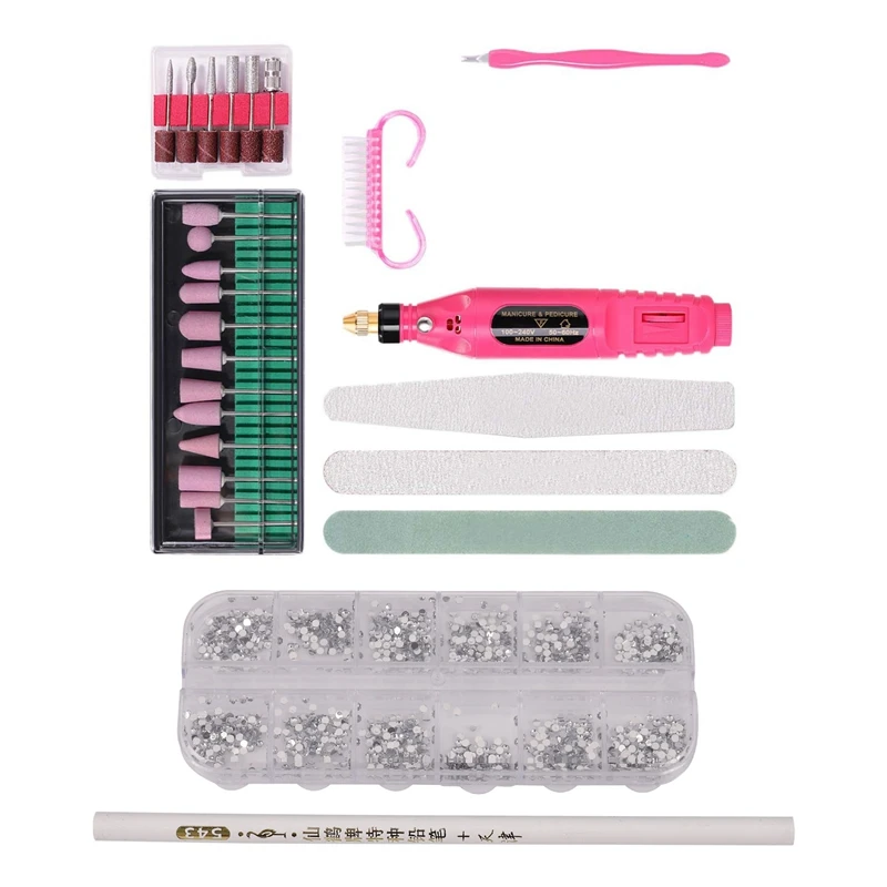 3000Pcs Gems Studs Nail Art Decoration Kit + Pen With Electric Nail Drill Machine Nail Art Polish Grinding Manicure Tool
3000Pcs Gems Studs Nail Art Decoration Kit + Pen With Electric Nail Drill Machine Nail Art Polish Grinding Manicure Tool