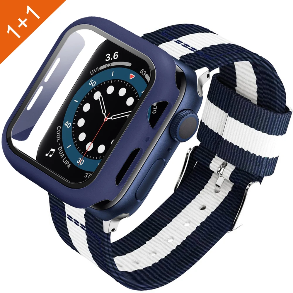 Ремешок и чехол из закаленного стекла для apple watch 6, se, 44 мм, 40 мм, iwatch series 5, 4, 3, нейлоновый ремешок + чехол-бампер из поликарбоната
Ремешок и чехол из закаленного стекла для apple watch 6, se, 44 мм, 40 мм, iwatch series 5, 4, 3, нейлоновый ремешок + чехол-бампер из поликарбоната