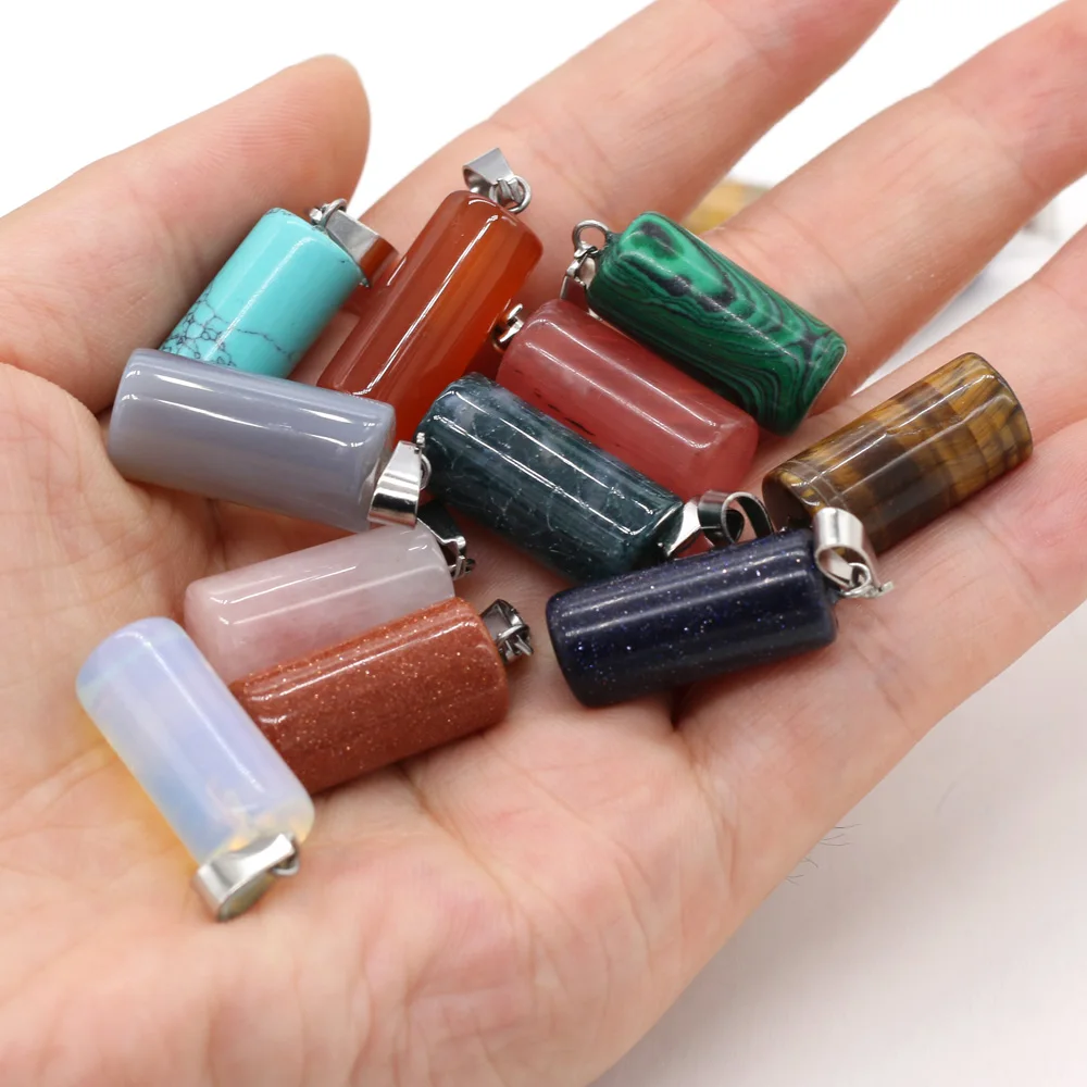 Natural Stone Pendant Cylindrical Semi-precious Stones Exquisite Charm for Jewelry Making DIY Necklace Bracelet Accessories
Natural Stone Pendant Cylindrical Semi-precious Stones Exquisite Charm for Jewelry Making DIY Necklace Bracelet Accessories