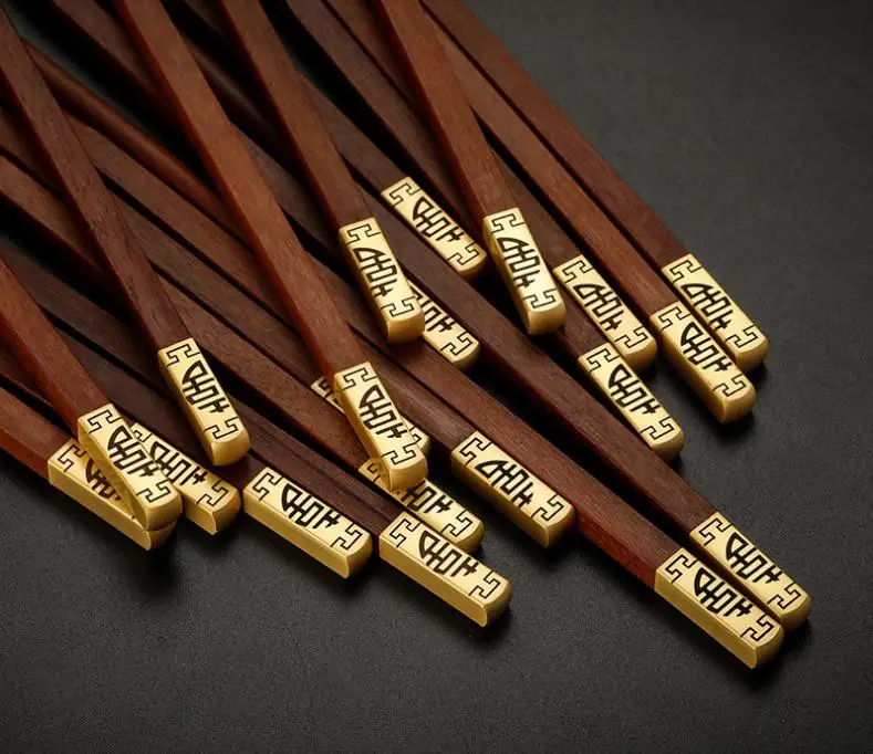 Chinese Style Double Happiness Gold Head Wood Chopsticks Wedding Party Favor And Gift For Guest Friend Wholesale
Chinese Style Double Happiness Gold Head Wood Chopsticks Wedding Party Favor And Gift For Guest Friend Wholesale