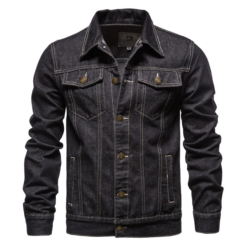 Spring Autumn Men Denim Jackets Daily Casual Solid Lapel Black Jeans Jacket Men Coats Slim Fit Cotton Outerwear Jackets 4XL 5xl
Spring Autumn Men Denim Jackets Daily Casual Solid Lapel Black Jeans Jacket Men Coats Slim Fit Cotton Outerwear Jackets 4XL 5xl