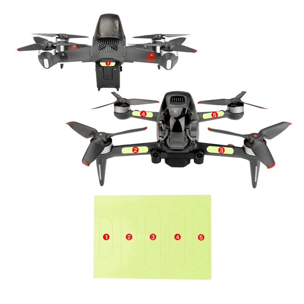 Сменная светящаяся наклейка стикер ночного полета флуоресцентная s Для DJI FPV Combo