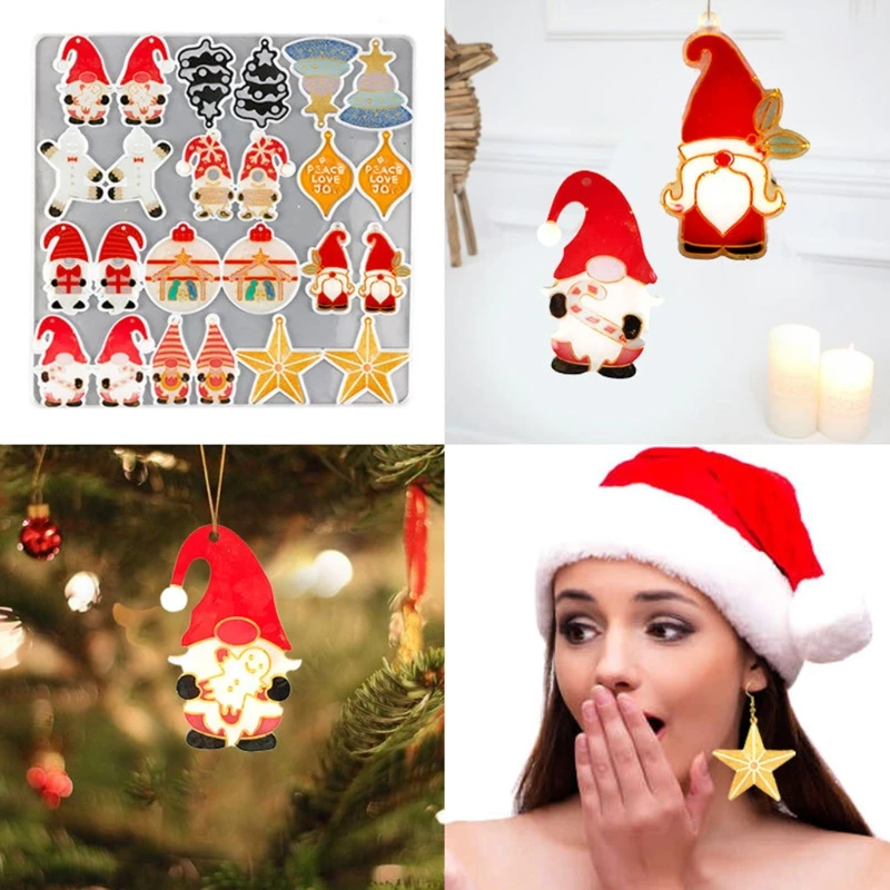 E56A Christmas Earrings Epoxy Resin Mold Xmas Ear Danglers Pendants Silicone Mould
E56A Christmas Earrings Epoxy Resin Mold Xmas Ear Danglers Pendants Silicone Mould