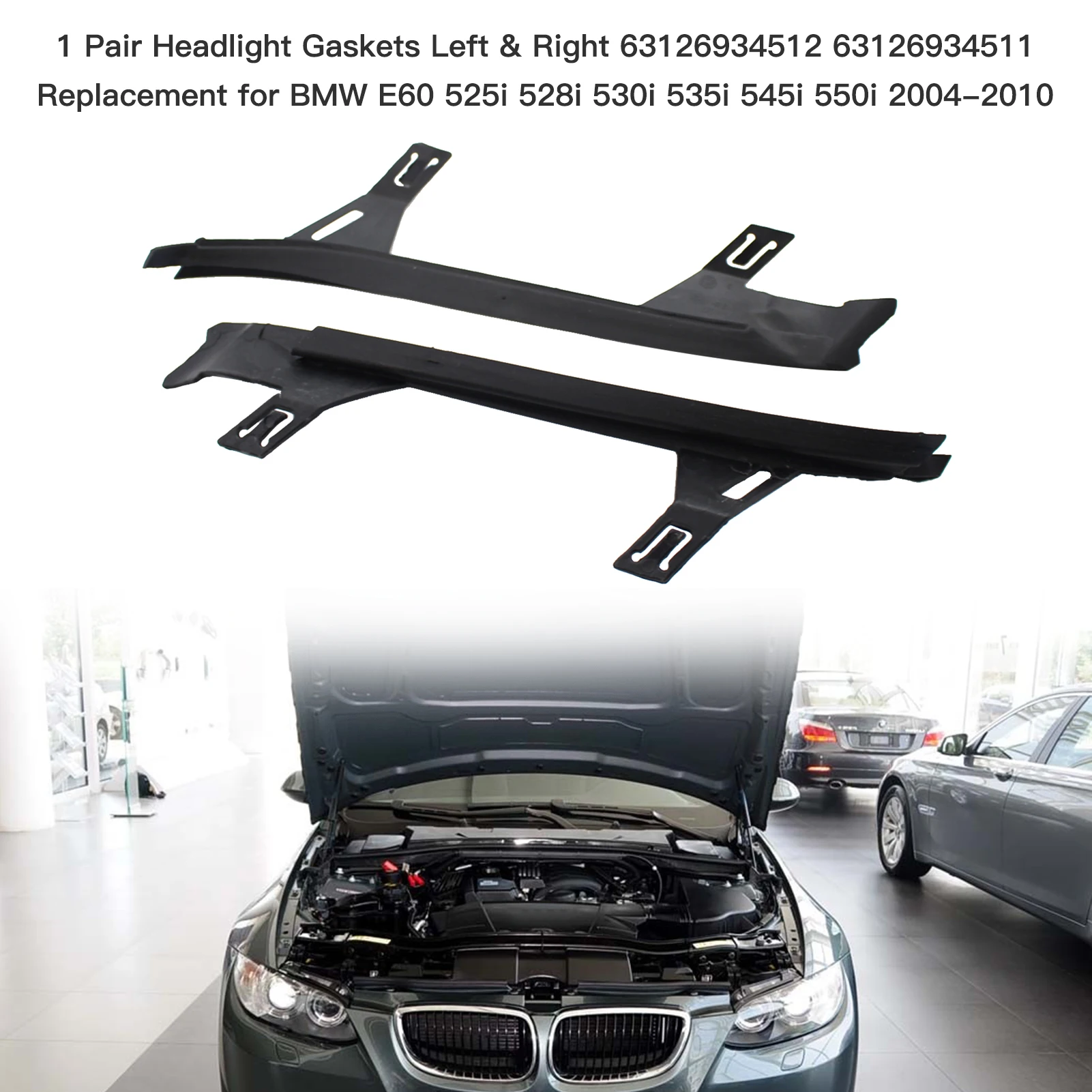 1 пара прокладок фар левый и правый 63126934512 63126934511 замена для BMW E60 525i 528i 530i 535i 545i 550i 2004-2010
1 пара прокладок фар левый и правый 63126934512 63126934511 замена для BMW E60 525i 528i 530i 535i 545i 550i 2004-2010