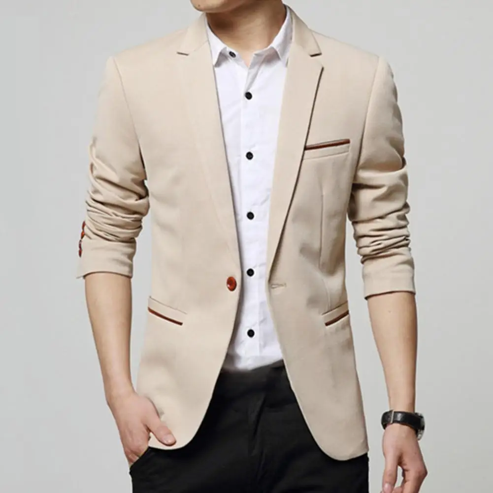 Stylish Blazers Man Coat Solid Color Cardigan Casual Turn-down Collar Man Fomal Suit Jacket Cardigan for for Daily costume homme
Stylish Blazers Man Coat Solid Color Cardigan Casual Turn-down Collar Man Fomal Suit Jacket Cardigan for for Daily costume homme
