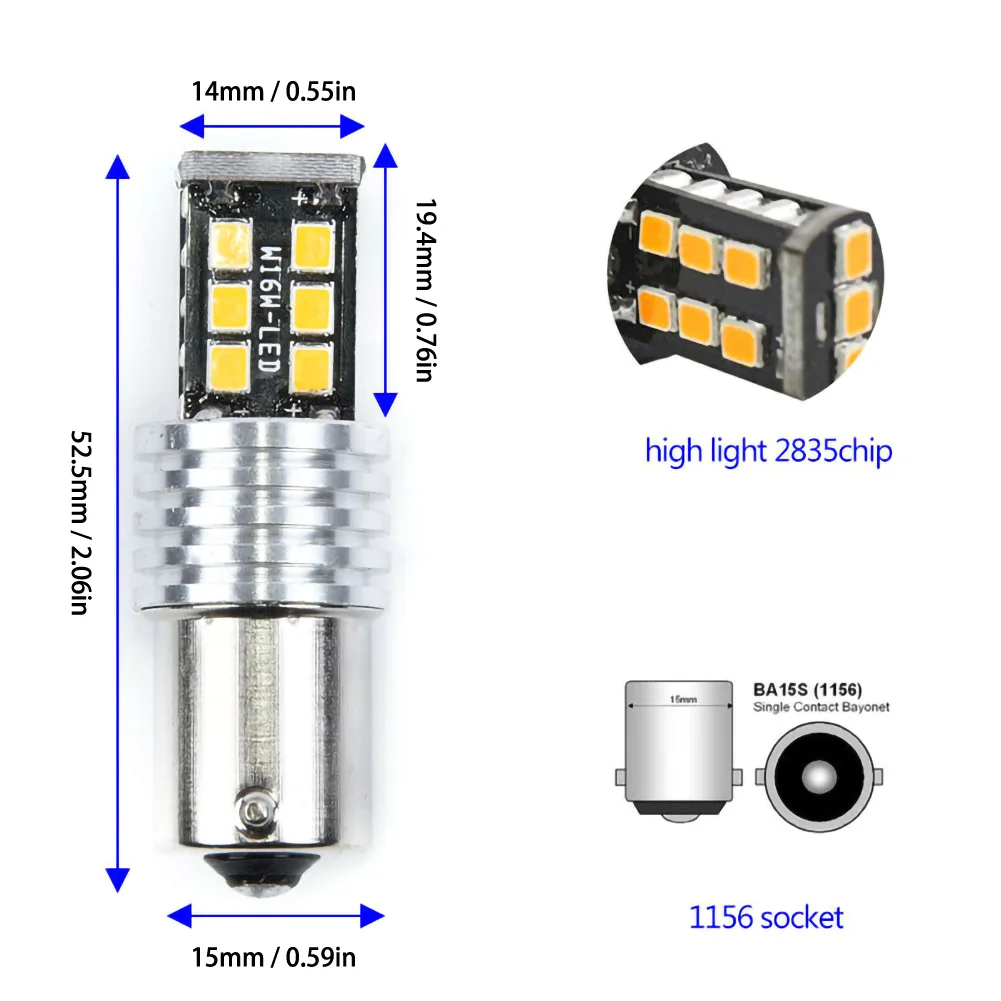 1156 P21w 3157 Ba15s 15smd 2835 2 Led Turn Signal Lights Parking Reversing Instrument Roof Lights Auto Parts Car Signal Lamp
1156 P21w 3157 Ba15s 15smd 2835 2 Led Turn Signal Lights Parking Reversing Instrument Roof Lights Auto Parts Car Signal Lamp