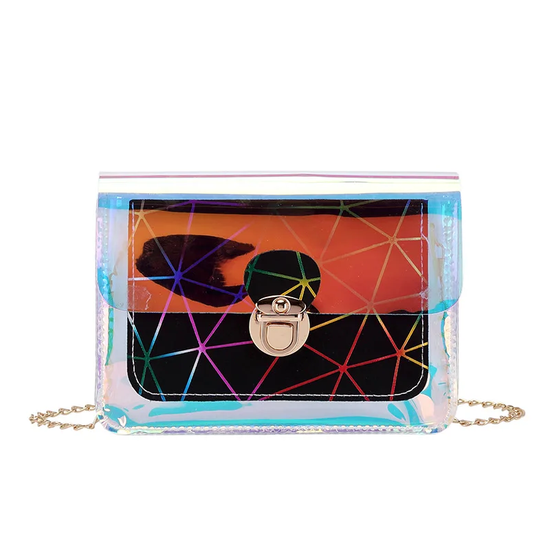 Laser Crossbody Bag for Women Transparent Leather Chain Bag Fashion Wild Mini Shoulder Messenger Bag PVC Women's Diagonal Bag 20
Laser Crossbody Bag for Women Transparent Leather Chain Bag Fashion Wild Mini Shoulder Messenger Bag PVC Women's Diagonal Bag 20
