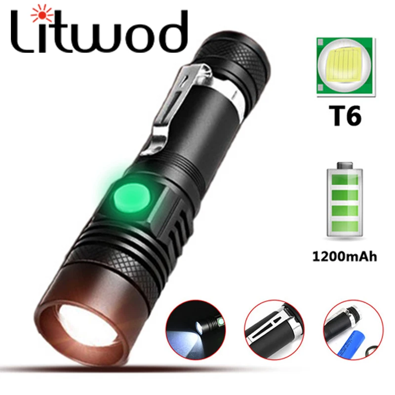 XP-L T6 LED Lamp Ultra Bright LED Flashlight With Beads Waterproof Torch Zoomable 4 Lighting Modes Multi-function USB Charging
XP-L T6 LED Lamp Ultra Bright LED Flashlight With Beads Waterproof Torch Zoomable 4 Lighting Modes Multi-function USB Charging