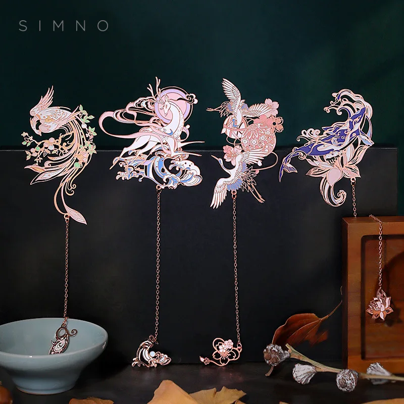 Chinese style fine art bookmark, hollow animal shape metal bookmark, gift box packaging Exquisite deer, magpie, phoenix shape
Chinese style fine art bookmark, hollow animal shape metal bookmark, gift box packaging Exquisite deer, magpie, phoenix shape