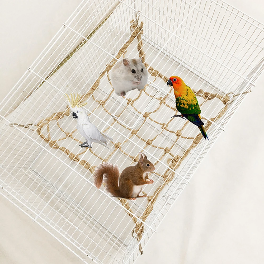 S/M/L Parrot Climbing Net Bird Stand Net Hammock With Buckles Bird Climbing Net Hemp Rope Parrot Hanging Rope Stand Net Gym Toy
S/M/L Parrot Climbing Net Bird Stand Net Hammock With Buckles Bird Climbing Net Hemp Rope Parrot Hanging Rope Stand Net Gym Toy