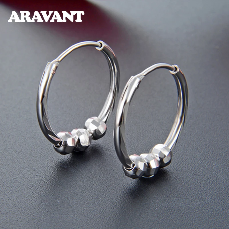 925 Sterling Silver 16MM Hoop Earring For Women Bead Earring Silver Jewelry Gift
925 Sterling Silver 16MM Hoop Earring For Women Bead Earring Silver Jewelry Gift
