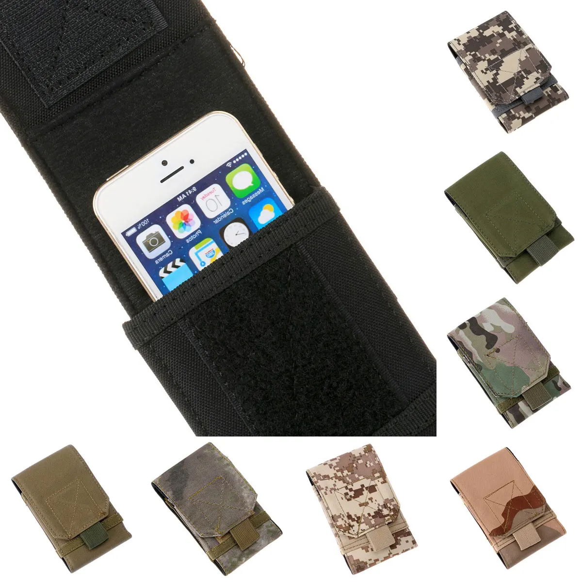 Outdoor Equipment Tactical Holster MOLLE Army Camouflage Bag Hook Loop Belt Pouch Holster Cover Case for The Mobile Phone
Outdoor Equipment Tactical Holster MOLLE Army Camouflage Bag Hook Loop Belt Pouch Holster Cover Case for The Mobile Phone