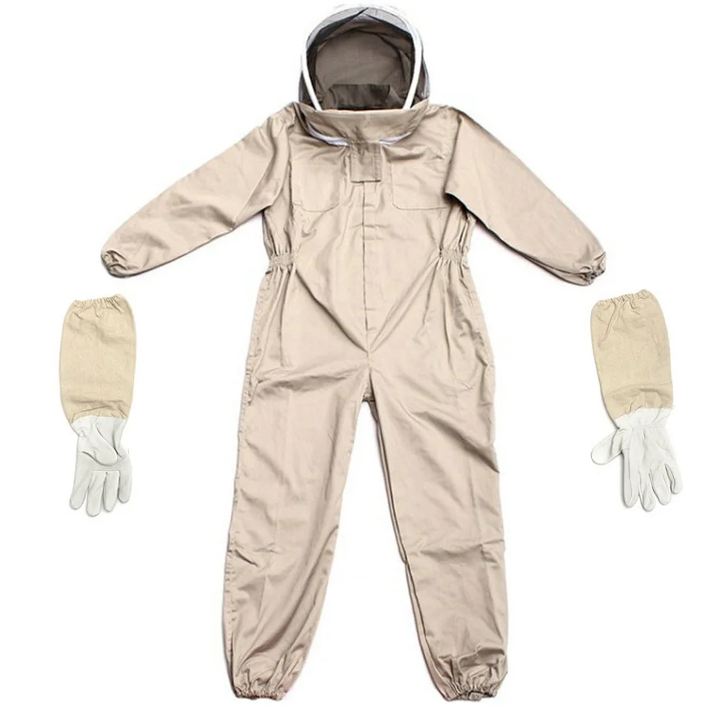 1PC Poly-Cotton Bee Proof Protective Clothing Full Body Beekeeping Suit Farm Unisex Safety Outfit With Glove Veil Hood Apiary 
1PC Poly-Cotton Bee Proof Protective Clothing Full Body Beekeeping Suit Farm Unisex Safety Outfit With Glove Veil Hood Apiary