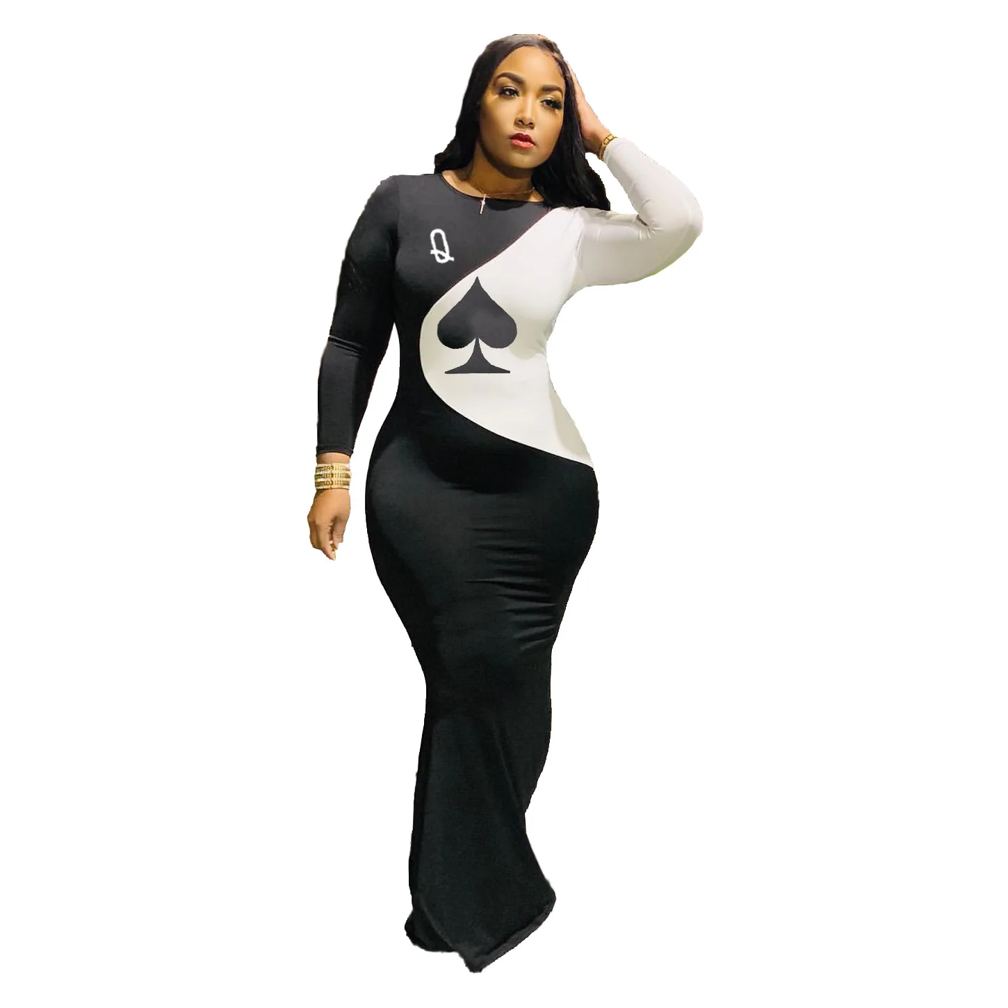 S-4XL Plus Size Women Dress Patchwork Letter Q Print Casual Bodycon Stretch Maxi Dresses Elegant Vestidos Wholesale Dropshipping
S-4XL Plus Size Women Dress Patchwork Letter Q Print Casual Bodycon Stretch Maxi Dresses Elegant Vestidos Wholesale Dropshipping