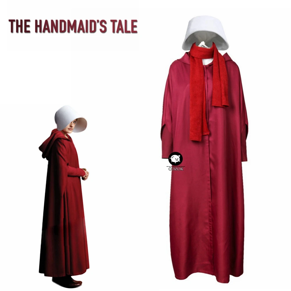 Takerlama The Handmaid's Tale Cosplay Costume Offred Full Set Women Red Cloak Dress Scarf White Hat Set Halloween Party Props
Takerlama The Handmaid's Tale Cosplay Costume Offred Full Set Women Red Cloak Dress Scarf White Hat Set Halloween Party Props