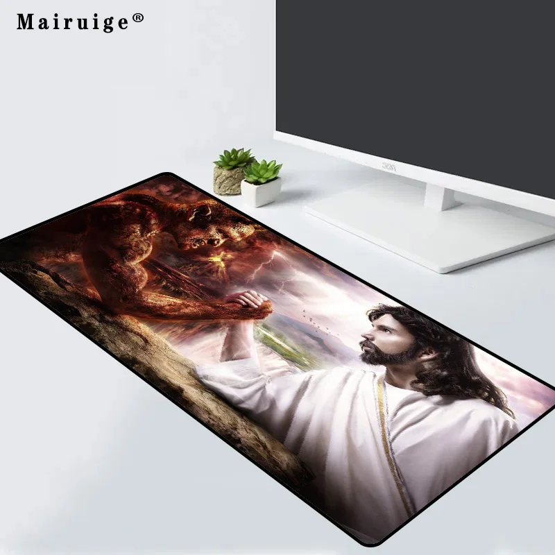 Mairuige Gaming Mouse Pad God Jesus and Devil Pattern Computer Notebook Office Gaming Accessories Wireless Large Mouse Pad XXL 
Mairuige Gaming Mouse Pad God Jesus and Devil Pattern Computer Notebook Office Gaming Accessories Wireless Large Mouse Pad XXL