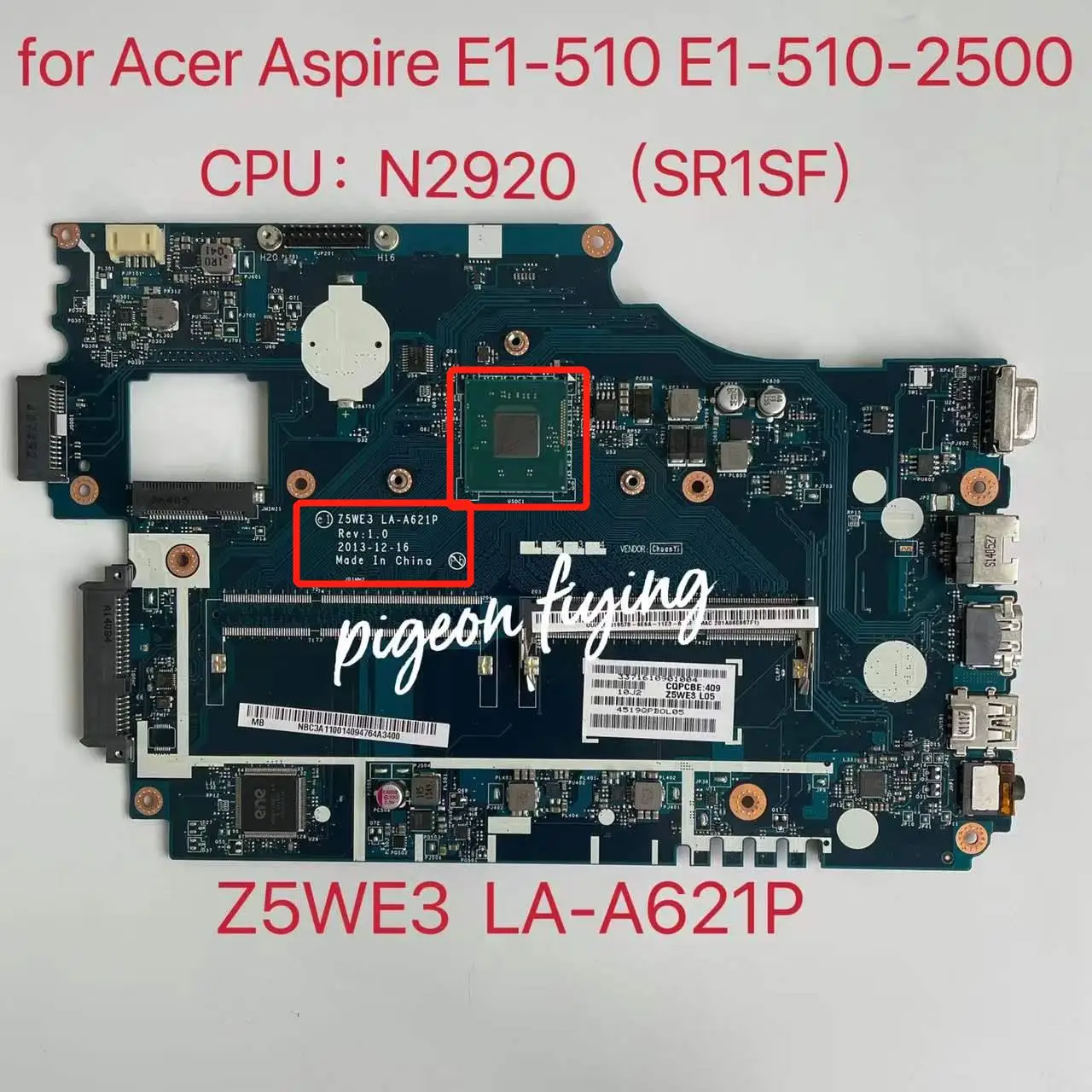 Материнская плата Z5WE3 для ноутбука Acer Aspire Φ, материнская плата для ноутбука: N2920 SR1SF 100%, полностью протестирована
Материнская плата Z5WE3 для ноутбука Acer Aspire Φ, материнская плата для ноутбука: N2920 SR1SF 100%, полностью протестирована