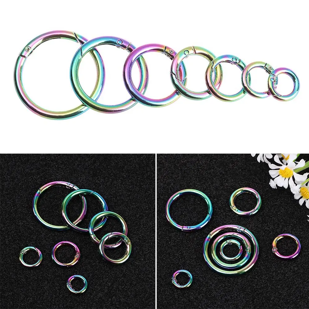 Plated Gate Round Push Trigger Colorful Spring O-Ring Buckles Carabiner Purses Handbags Bag Belt Buckle Snap Clasp Clip
Plated Gate Round Push Trigger Colorful Spring O-Ring Buckles Carabiner Purses Handbags Bag Belt Buckle Snap Clasp Clip