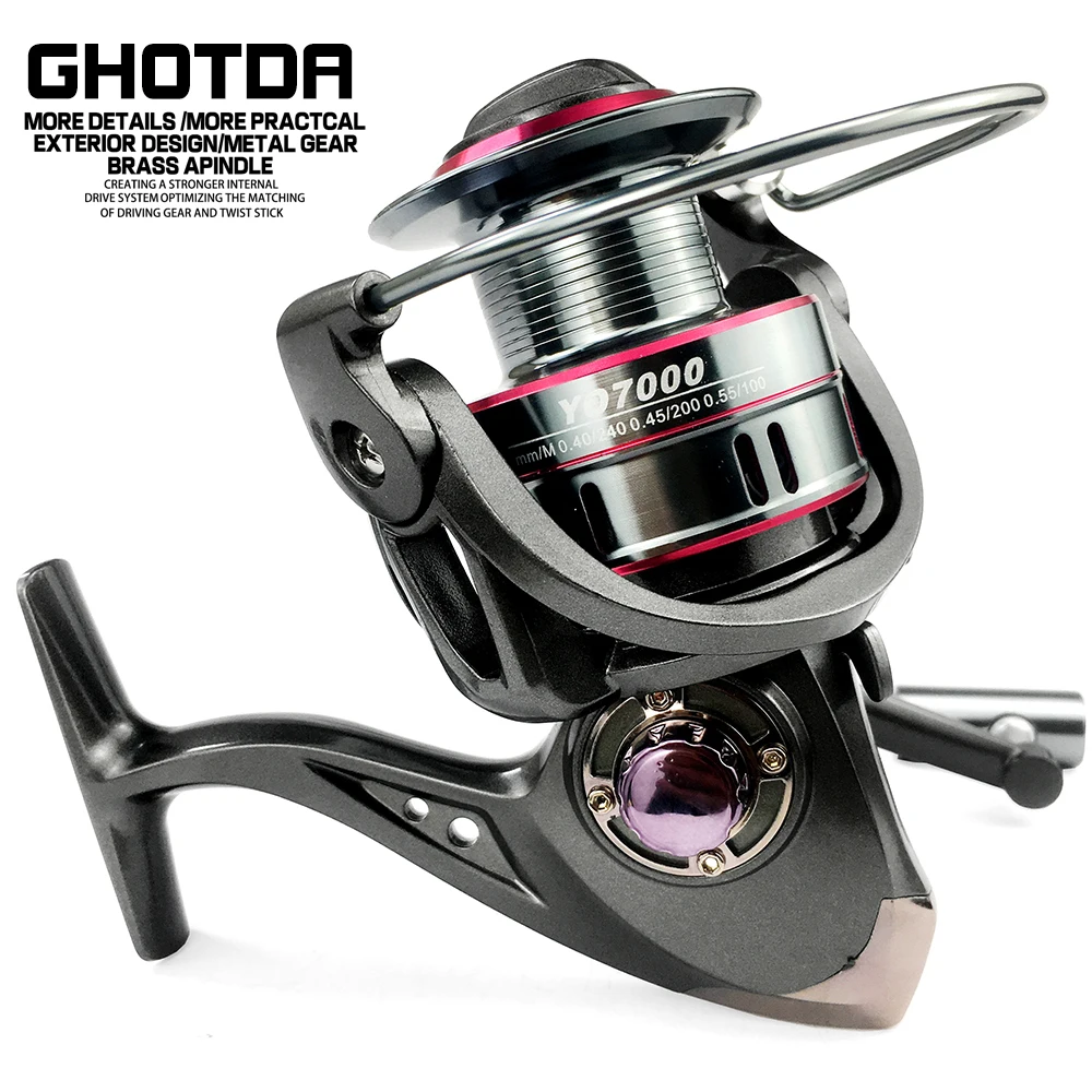 

GHOTDA 5.2:1 Fishing Reel 1000 2000 3000 4000 5000 6000 Spinning Fishing Reel 13BB Saltwater Fishing Reel Wheel