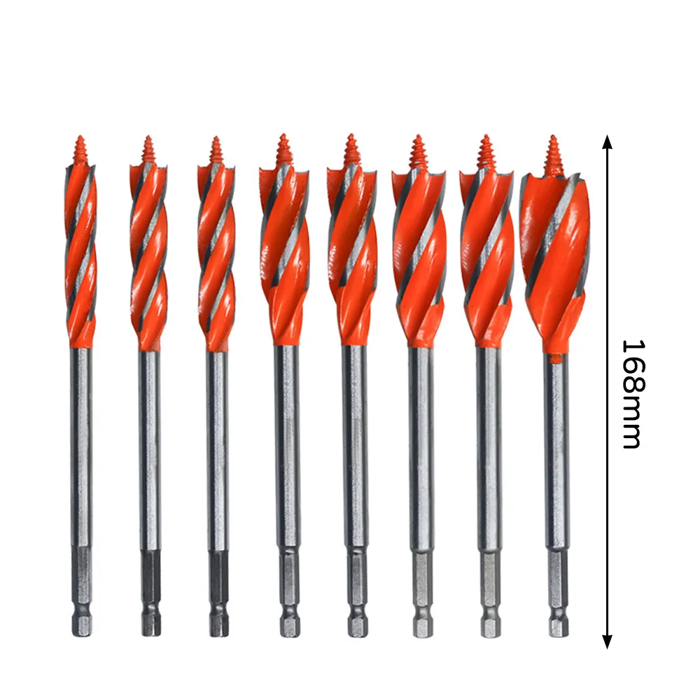 8pcs Four-slot Four-blade Woodworking Drill With Extended Door Lock Deep Hole Opener Reaming Bit
8pcs Four-slot Four-blade Woodworking Drill With Extended Door Lock Deep Hole Opener Reaming Bit