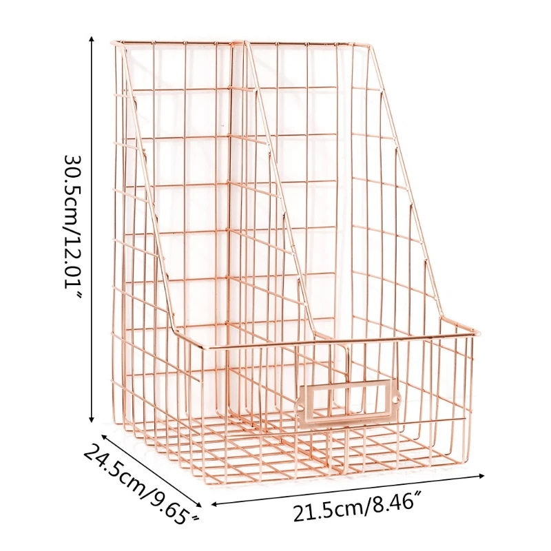 Nordic Wrought Iron Double Grid File Holder Desk Shelf Magazine Book Storage Rack Office Stationery Organizer
Nordic Wrought Iron Double Grid File Holder Desk Shelf Magazine Book Storage Rack Office Stationery Organizer