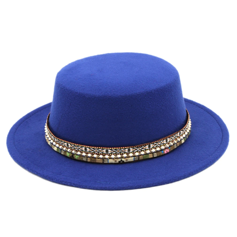 Mistdawn Women Men Boater Hat Bowler Sailor Wide Brim Flat Top Cap Wool Blend Size 56-58cm Handwork Braided Leather Band BCSQ
Mistdawn Women Men Boater Hat Bowler Sailor Wide Brim Flat Top Cap Wool Blend Size 56-58cm Handwork Braided Leather Band BCSQ