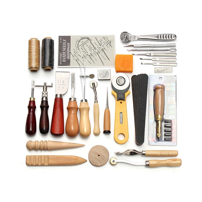 Sanbest Professional Leather Craft Tools Kit Hand Sewing Stitching Punch Carving Work Saddle Groover Set Accessories DIY
Sanbest Professional Leather Craft Tools Kit Hand Sewing Stitching Punch Carving Work Saddle Groover Set Accessories DIY