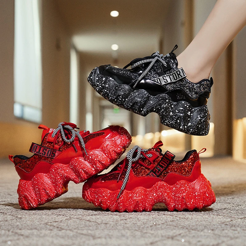 2020 Spring Fashion Chunky Sneakers Women Casual Shoes Bling Platform Shoes Women Sneakers Ladies Red Trainers Chaussure Femme
2020 Spring Fashion Chunky Sneakers Women Casual Shoes Bling Platform Shoes Women Sneakers Ladies Red Trainers Chaussure Femme