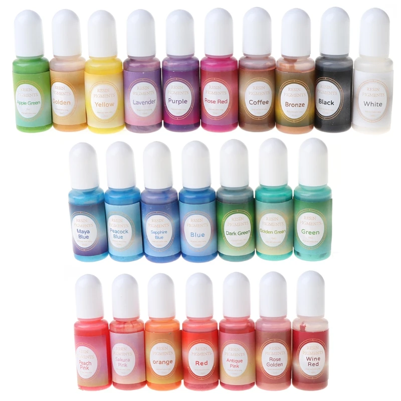 24 Colors Pearlescent Resin Pigment Kit Liquid Pearl-luster Resin Pigment Colorant Dye Resin Jewelry Making Tools Kit
24 Colors Pearlescent Resin Pigment Kit Liquid Pearl-luster Resin Pigment Colorant Dye Resin Jewelry Making Tools Kit