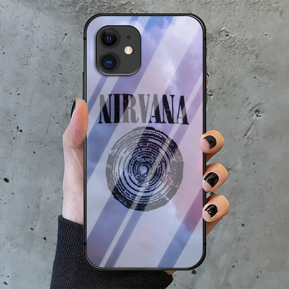 Rock Nirvana Phone Tempered Glass Case Cover For IPhone 6 6S 7 8 11 12 X Xr Xs Se 2020 Pro Max Plus Mini 3D Soft Black Silicone
Rock Nirvana Phone Tempered Glass Case Cover For IPhone 6 6S 7 8 11 12 X Xr Xs Se 2020 Pro Max Plus Mini 3D Soft Black Silicone