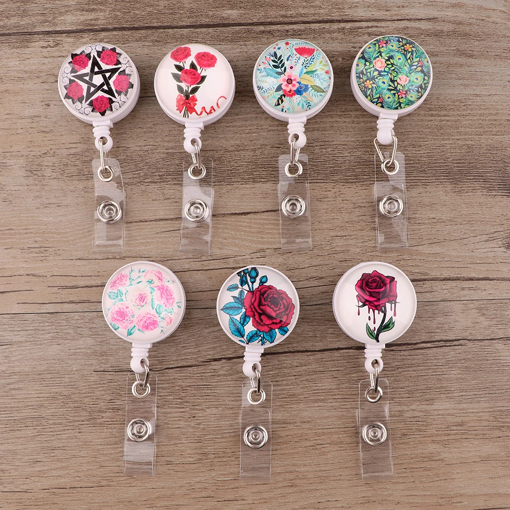 ER879 1pcs Flowers Red Rose Painting Art Retractable Badge Reel Clip For Student Friends Exquisite IC Card Badge Holder Fashion
ER879 1pcs Flowers Red Rose Painting Art Retractable Badge Reel Clip For Student Friends Exquisite IC Card Badge Holder Fashion