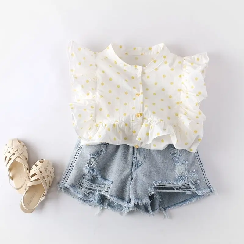 VIDMID Children's Princess t-shirt summer girl wave dot top baby Korean style fashionable pure cotton t-shirt baby tees P5133
VIDMID Children's Princess t-shirt summer girl wave dot top baby Korean style fashionable pure cotton t-shirt baby tees P5133