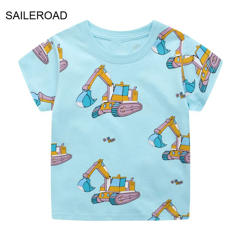 SAILEROAD Summer Boys Clothes Short Sleeve Cotton T-shirt Cartoon Excavator Baby Tops Girls Infant Toddler Blouses T-shirt
SAILEROAD Summer Boys Clothes Short Sleeve Cotton T-shirt Cartoon Excavator Baby Tops Girls Infant Toddler Blouses T-shirt