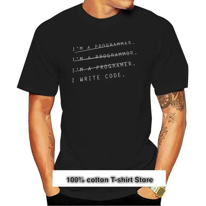 Camiseta para hombre, nueva, I'm A программатор I Write Code -Camiseta divertida de Inform
Camiseta para hombre, nueva, I'm A программатор I Write Code -Camiseta divertida de Inform