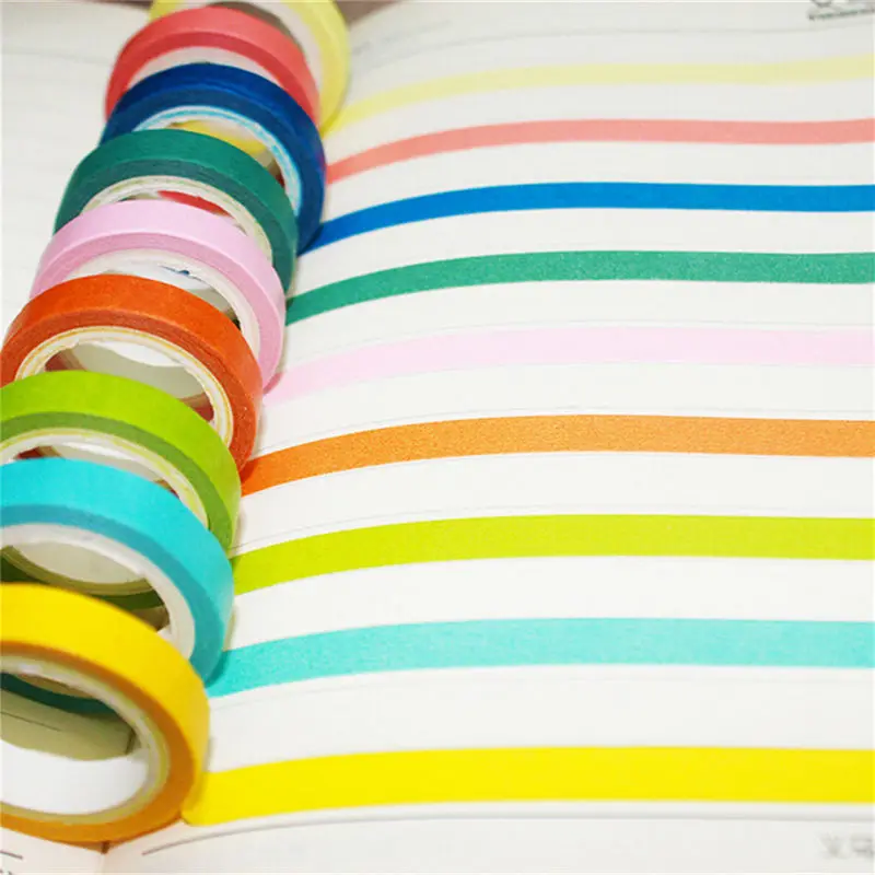 10 Pcs Rainbow Roll DIY Washi Sticky Paper Tape Masking Tape Self Adhesive Scrapbooking Decorative Scrapbook Tape Gift
10 Pcs Rainbow Roll DIY Washi Sticky Paper Tape Masking Tape Self Adhesive Scrapbooking Decorative Scrapbook Tape Gift