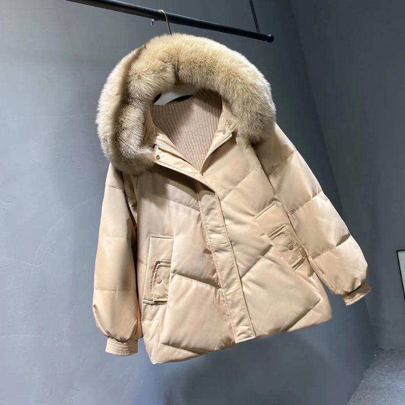 FTLZZ Winter Jacket 90%Duck Down Coat Zipper Warm Snow out wear Long sleeve Medium length Hooded Fur Collar Loose Jacket
FTLZZ Winter Jacket 90%Duck Down Coat Zipper Warm Snow out wear Long sleeve Medium length Hooded Fur Collar Loose Jacket
