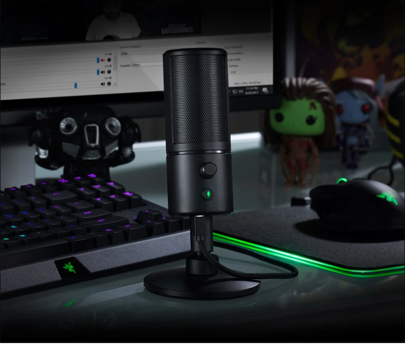 Original Razer Seiren X Quartz Matte Black Condenser streaming Microphone Professional game microphone for girl
Original Razer Seiren X Quartz Matte Black Condenser streaming Microphone Professional game microphone for girl