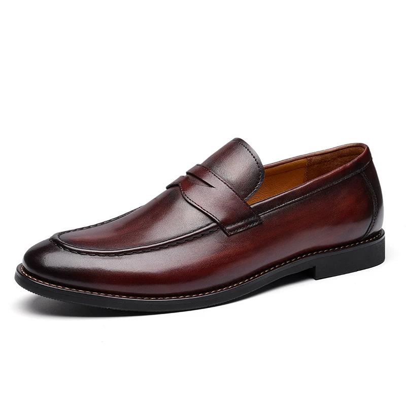 B8 New Men's Leather Head Layer Cowhide Casual All-match Loafer Business Formal Dress Fashion Burst Four Seasons Trend MenShoes
B8 New Men's Leather Head Layer Cowhide Casual All-match Loafer Business Formal Dress Fashion Burst Four Seasons Trend MenShoes