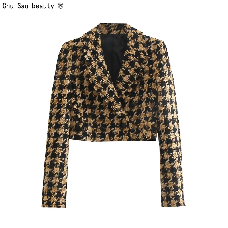 French Vintage 2021 Autumn New Fashion Casual Notched Collar Double-Breasted Bird Lattice Texture Long-Sleeve Slim Blazer Women
French Vintage 2021 Autumn New Fashion Casual Notched Collar Double-Breasted Bird Lattice Texture Long-Sleeve Slim Blazer Women