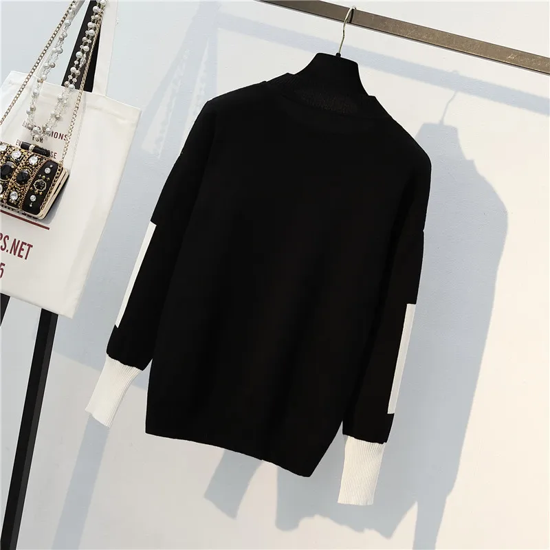 Spring Autumn 2021 Women Loose Oversized Set Knitted Full Sleeve Pullovers Sweater Casual Patchwork Jumper Tops and Pants Suits
Spring Autumn 2021 Women Loose Oversized Set Knitted Full Sleeve Pullovers Sweater Casual Patchwork Jumper Tops and Pants Suits